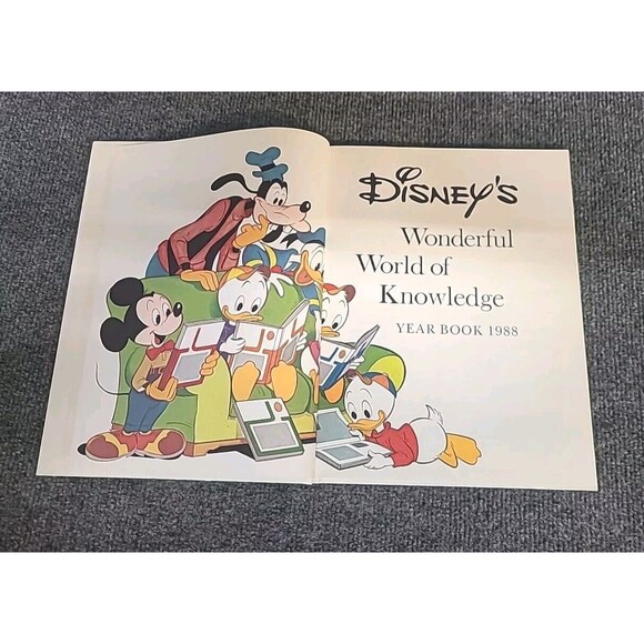 Vintage Disney's Wonderful World Of Knowledge 1988 Yearbook Hardcover 126 Pages - Picture 4 of 5